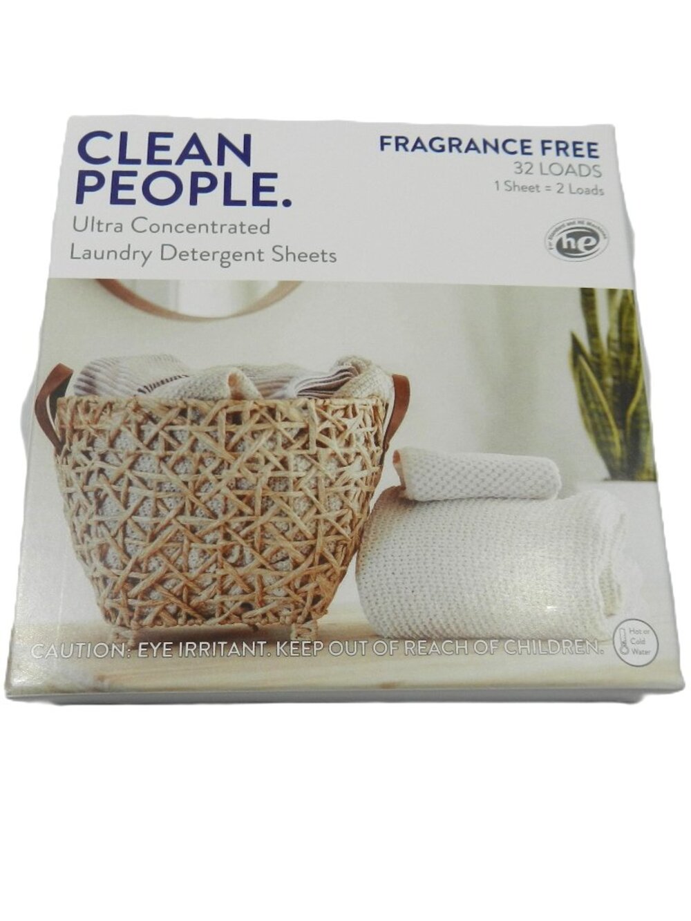 NIB Clean People Fragrance Free Laundry Detergent Srips